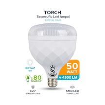 50w Kristal Tasarruflu E27 Beyaz Işık Torch Led Ampul 1 Adet 1 Adet