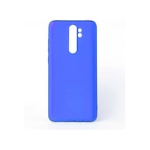Kilifone - Xiaomi Uyumlu Redmi Note 8 Pro - Kılıf Mat Renkli Esnek Premier Silikon Kapak - Saks Mavi