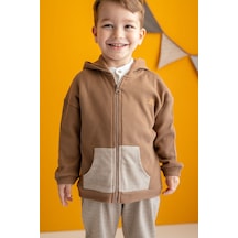 Zeyland Erkek Çocuk Kahverengi Kapüşonlu Sweatshirt 2-7Yaş -Kahverengı