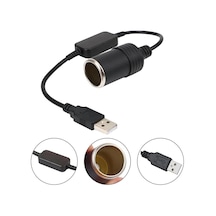 5726 Usb 2.0 5 Volt - 2 Amper To 12 Volt - 0.8 Amper Araç Çakmak Fişi Dişi Çevirici