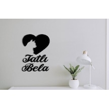 Tatlı Bela Kalp Kedi-duvar Yazısı