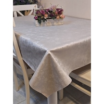 Elyaflı Pvc Muşamba - Desenli Silinebilir Masa Örtüsü Gri Fnt500653 Gri