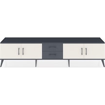 Arges Tv Ünitesi 2 Raflı 2 Çekmeceli 4 Kapaklı 220x30x51 Antrasit-aytaşı/antrasit Aytası/antrasıt - Antrasıt