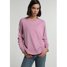 Colin's Colins Regular Fit Yuvarlak Yaka Düz Kadın Pembe Kazak Cl1081242 Q1.v2 Pme Pink Melange