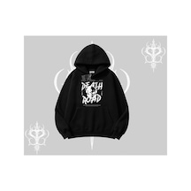 Tarzsokak Kapşonlu Sweatshirt Death Road Memento Mori Street Manifest Siyah