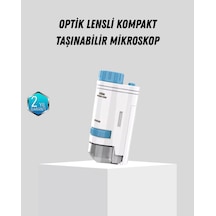 Taşınabilir Mini Mikroskop Led Işıklı 80x 200x Büyütmeli Ve Odak Ayarlı