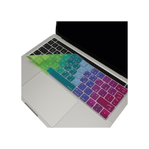 Arapça Klavye Apple Uyumlu MacBook Pro Koruyucu Touchbar'lı A1706 A1989 A2159 A1707 A1990 Uk Enter Dazzle Pembe Yeşil