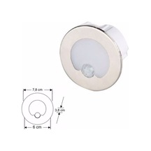 Sensörlü Koridor Aydınlatma Yuvarlak Satin 1,5w Ct-5174 3200k Gün Işığı Diğer