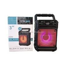 Gts-1361 Taşınabilir Kablosuz Bluetooth Hoparlör Extra Bass Renkli Led Işık