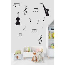 Müzik Ve Notalar Dekortaif Duvar Sticker