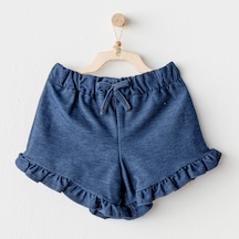 Andywawa Kız Bebek Şort Shorts Casual Ac25938 İndigo