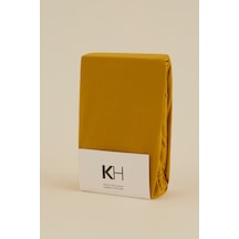 Karaca Home Penye Fitted Çarşaf Tek Kişilik 100x200+30 Cm Hardal Hardal