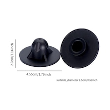 Dolıty 10x Moon Sandalye Ayak Örtüsü Patio Arka Bahçe 15-mm Siyah Çok Renkli