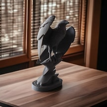 18 Cm Siyah Renk Kartal Figur Karbon Malzeme Balık