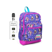 Coral High Kids Dört Gözlü Kız Çocuk İlkokul Çantası - Bisikletle Gezinti - Usb+aux Soketli