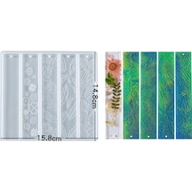 Epoksi Reçine Silikon Kalıp İthal Kalpli Patili Kitap Ayracı Beşli Silikon Kalıp Hb60215-0020