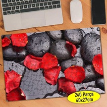 Kırmızı Çiçekli Spa Ortamı 240 Parça Puzzle Yapboz-330199838