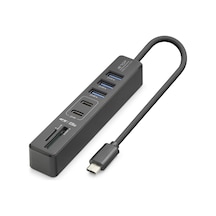 Type-c 3.2 Gen1 Hub Kart Okuyucu 7 Port, 5 Gbps, Siyah - Hdx7061