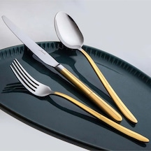 Jumbo 9401 Altın 12 Kişilik 84 Parça Gold Çatal Kaşık Bıçak Seti Gold