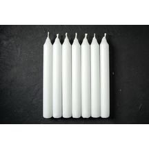 40 Adet 10 Cm Beyaz Mum, Bakkal Mumu, Uzun Yanma Süresi, Düğünler Ve Özel Günler İçin Ideal, Eşit Ve Temiz Yanış 50 x 22