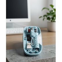 Kablosuz Mouse Bluetooth 5.2 Ve 2.4g Usb Çift Mod Uczzzm223mousemavi Belirtilmemiş