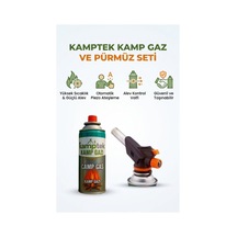 1 Adet Pürmüz Başlık 1 Adet Bütün Kamp Gazı Steel / Strong 2'li Kamp Seti Renkli