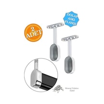 Krom Oval Kapalı Mobilya Boru Askı Flanşı, Dolap İçi Elbise Askılık Borusu Aparatı, Montaj Vidaları Dahil, 7.5 Cm Yükseklik, 2 Adet