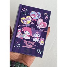 Victori's Journals Vj Kuromi-my Melodi Lisanslı 365 Günlük 368 Sayfa A7 Ebatında Gümüş Varaklı Kenarlı Defter Mor