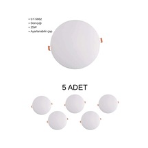 Cata Ct-5662 Ayarlanabilir X Plus Led Panel 25w Günışığı - 5 Li Paket