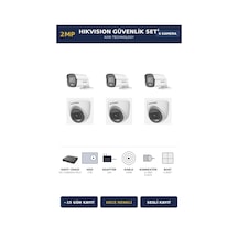 Hikvision 6 Kameralı 2mp Güvenlik Kamera Seti Colorvu Gece Renkli 1tb 15 Gün Kayıt Dome+bullet