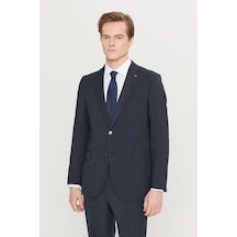 Altınyıldız Classıcs Erkek Lacı Slim Fit Dar Kesim Mono Yaka Kapak Cepli Desenli Esnek Takım Elbise
