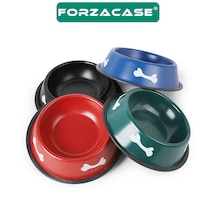 Forzacase 16 Cm 250 Ml Kediler Ve Köpekler İçin Taşınabilir Pratik Metal Mama Ve Su Kabı - Fc1174