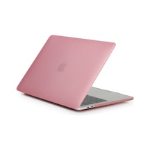 Arabulalaca Apple Uyumlu MacBook Pro 14' A2779 Mat Doku Hardcase Kılıf Pembe