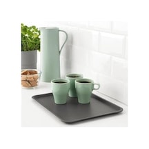 Servis Tepsisi 37x29 Cm Sunum Tepsisi Çay Kahve Taşıma Plastik Tepsi Gri Renk 5045777777785 15cm