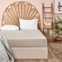 Soft Basic Tek Kişilik Lastikli Çarşaf - Bej - 100x200 Cm Renkli