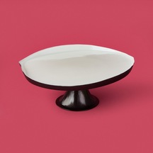 Kitchen Jota Ayaklı Tabak - Beyaz / Siyah - 28 Cm Çok Renkli
