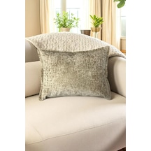 Kırlent İthal Kadife Kumaş - 35x50cm Yumuşak Dokulu Dekoratif Özel Tasarım Kırlent Kılıfı Ekru