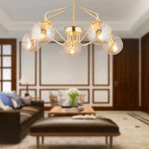 Mildred 5'Li Gold Modern Sarkıt Genç Odası Mutfak Yatak Odası Salon Sarkıt Avize