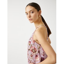 Koton Halter Yaka İnce Askılı Çiçek Desenli Atlet Mor Desenli 0yak38982pw Mor