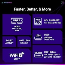 Asus Rog Strıx X870-a Gamıng Wıfı Amd X870 Soket Am5 Ddr5 8000+ Oc Mhz Atx Gaming Oyuncu Anakart