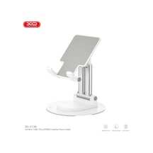 360 Dönebilir Çift Tüp Tasarımlı Ayarlanabilir Masaüstü Telefon Ve Tablet Standı C139