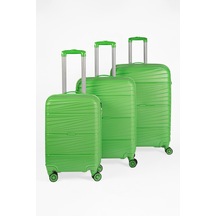 Protocol London 901 3'lü Valiz Bavul Seti Yeşil - Darbelere Karşı Yüksek Koruma