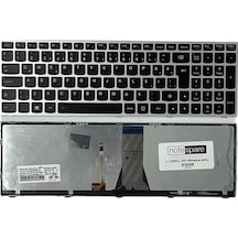 Lenovo Uyumlu Z5075 80ec00betx, Z5075 80ec00k0tx Klavye Tr Işıklı Gümüş Gri