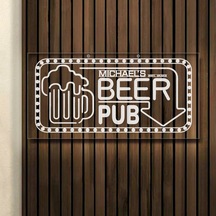 Bk Gift Kişiye Özel İsimli Akrilik Bar Tabelası 38x19cm -20, Home Bar Tabela, Duvar Dekoru Kobitmeyen138107 Bk Gift