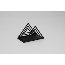 Metal Masa Üstü Sofra Dekoratif Siyah Peçetelik Minimalist Model Siyah