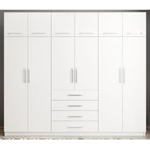 Biray 6 Kapaklı Gardırop Dolap Beyaz