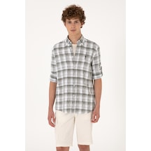 U.s. Polo Assn. Erkek Yeşil Gömlek Desenli 50301779-vr054 Yeşil