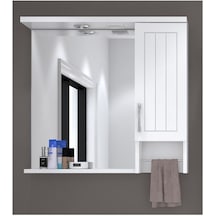 Denko Lotus 80 Cm Mdf Lake Banyo Dolabı Aynalı Üst Modülü Çok Renkli
