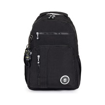 Modern Tarzda Su Geçirmez Krınkil Kumaş Okul Sırt Çantası Hafif, Konforlu Ve Fonksiyonel Tasarım - Siyah Siyah