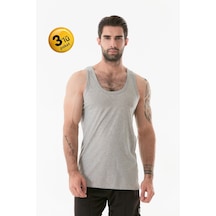 Fullamoda Basic 3 Lü Bisiklet Yaka Atlet 24mıcg631212593-gri 24MICG631212593-Gri